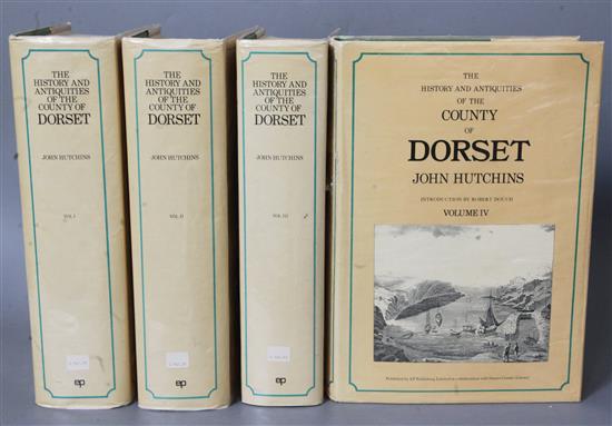 Hutchins, John - The History and Antiquities of the County of Dorset, 4 vols, library stamps, EP Publishing, 1973